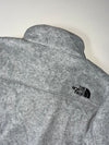 The North Face Grey Sherpa Fleece Jacket – “Never Stop Exploring” Patch (S)