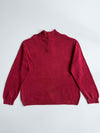 Chaps Striped Quarter-Zip Sweater – Burgundy/Navy (2XL)