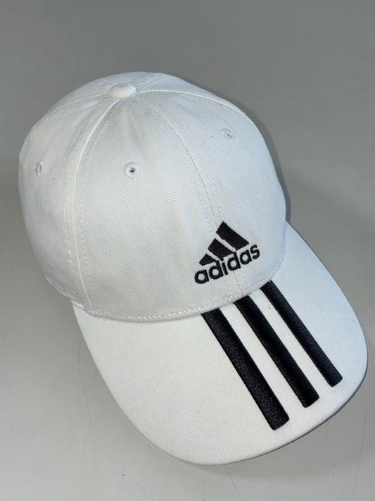 Adidas 3-Stripe White Black Classic Cap (Adjustable)