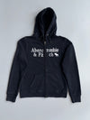 Abercrombie & Fitch | Black Logo Zip Hoodie | (XS)