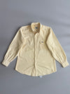 Lacoste Collection by Izod | Corduroy Button-Up Shirt | Pale Yellow (L)