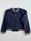 Vintage Ralph Lauren Navy Cotton Bomber Jacket (S/M)