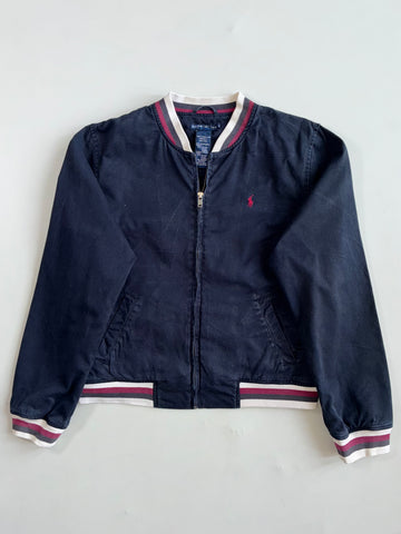 Vintage Ralph Lauren Navy Cotton Bomber Jacket (S/M)