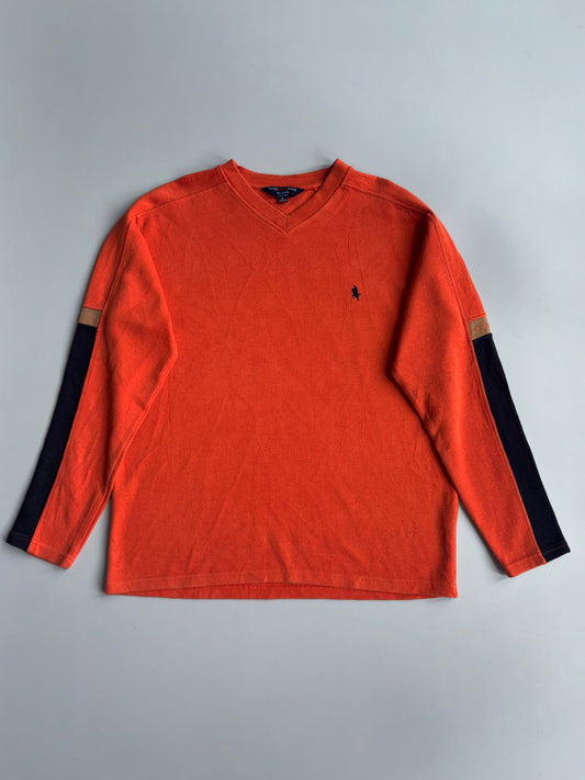 Young Polo Vigor | Orange V-Neck Sweater | (XL)