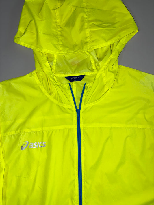 Asics | Hooded Windbreaker Jacket | Neon Yellow ((L/XL)