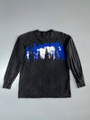Vancarhell” Vintage-Wash Graphic Long Sleeve Tee – Black (XL)