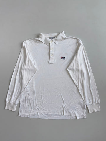 Vintage Fila Classic Long Sleeve Polo(L)