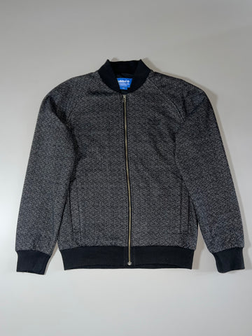 Adidas Originals Black Speckle Knit Bomber Jacket (S/M)