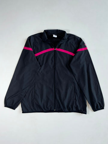 Nike Black and Pink Windbreaker Track Jacket (S)