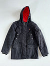 Brooklyn Industries Hooded Parka with Red Quilted Lining – Charcoal (M)