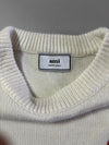 AMI Paris Off-White Crewneck Sweater – Big Red Ami de Coeur Logo (L)