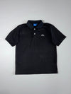 H.J.K Sport Black Short-Sleeve Polo Shirt with White Script Logo(L)