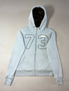 Roots Canada “73” Faux Fur-Lined Full-Zip Hoodie – Ice Blue (Fur inside) (S)