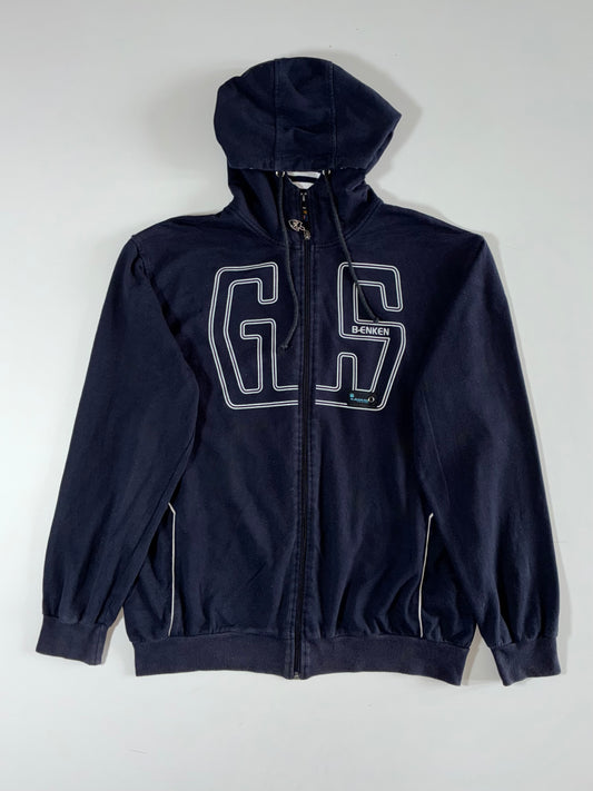 GS B-Enken Navy Striped-Hood Full Zip Hoodie (L)