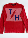 Tommy Hilfiger Red TH Logo Striped Sweatshirt (S)