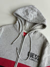 Guess Los Angeles Colorblock Grey Red Black Zip-Up Hoodie – (S)