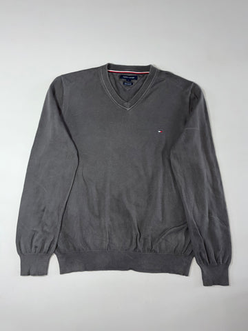Tommy Hilfiger Big Flag Spellout Sweatshirt – Black – (XL)