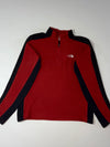The North Face Vintage Red & Black Quarter-Zip Fleece Pullover (M)