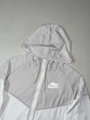 Vintage Nike White Grey Hooded Windrunner Jacket (M)