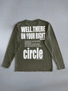 Stereo Charisma Republic | Graphic Long Sleeve Tee | Washed Olive (S/M)