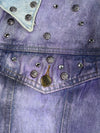 Vintage 1987 Alamo Designs | Rare Hand-Painted Rhinestone Denim Jacket | Las Vegas (XL)
