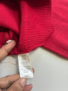 Chaps Ralph Lauren V-Neck Cotton Knit Sweater – Red(XL)