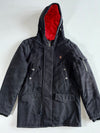 Brooklyn Industries Hooded Parka with Red Quilted Lining – Charcoal (M)