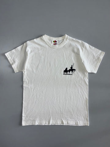Fruit of the Loom Heavy Cotton Don Quixote Silhouette Graphic T-Shirt White (XS)