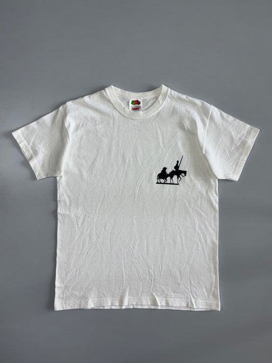 Fruit of the Loom Heavy Cotton Don Quixote Silhouette Graphic T-Shirt White (XS)