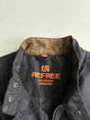 Refree Biker Racing Jacket Suede Panel – Navy/Brown (2XL)
