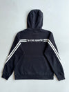 Le Coq Sportif Black Sleeve-Stripe Hoodie (S)
