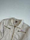 Vintage Diesel Cream Zip-Up Cotton Work Jacket (2XL)