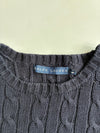 Ralph Lauren Navy Cable Knit Sweater (S)