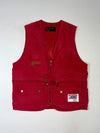 Vintage 90s Asics Sports Outdoor Adventure Mountain Climbing Utility Vest – Red (S)