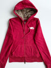 Roots Red Sherpa-Lined Zip Hoodie – Size (S)