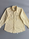 Lacoste Collection by Izod | Corduroy Button-Up Shirt | Pale Yellow (L)