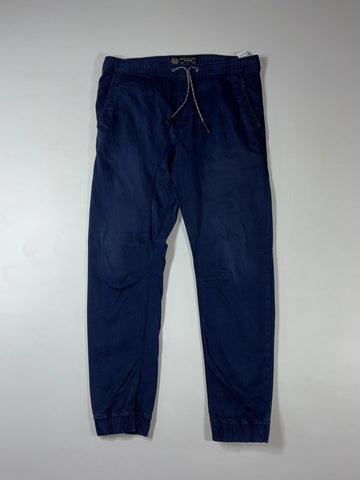 American Eagle Active Flex Navy Drawstring Jogger Pants (W:36) (L:40)