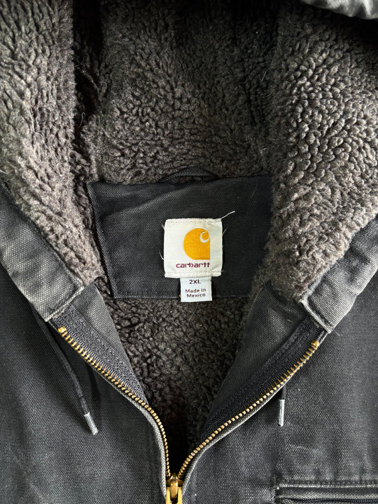 Vintage Carhartt Sandstone Active Premium WIP Hooded Jacket (Fur Inside (2XL)
