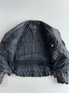 Vintage Black Leather Cafe Racer Jacket (S)