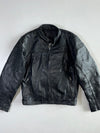 Barik Black Leather Biker Jacket (S)