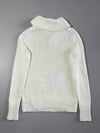 Ralph Lauren Women's Cream Chunky Knit Shawl Collar Sweater – (S)