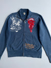 Ed Hardy by Christian Audigier Vintage Full-Zip Jacket | Japanese Rising Sun Skull & Geisha Print (M/L)