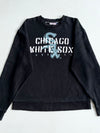 MLB Chicago White Sox Black Embroidered Stencil Logo Crewneck Sweatshirt (M)