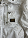 G-Star RAW Denim 3301 White Utility Bomber Jacket (M)