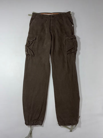 Y2K Brown Utility Cargo Pants (W:34) (L:46)