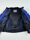 Vintage APS PowerSports Blue Black Mesh Motorcycle Jacket  Padded (XL)