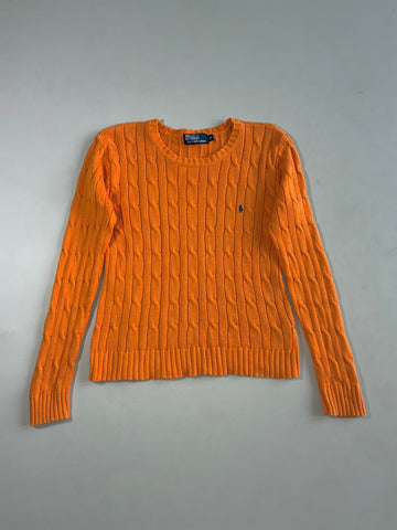 Polo Ralph Lauren Orange Cable Knit Crewneck Sweater Women’s (M)