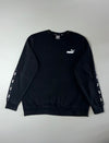Puma Tape-Sleeve Crewneck Sweatshirt – Black (3XL)