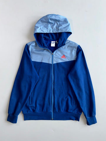 Adidas Two-Tone Blue Zip-Up Hoodie(M/L)
