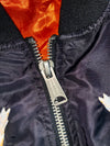 Schott NYC Black MA-1 Souvenir Bomber – Eagle Embroidery, US Navy & Flag Patches (M)